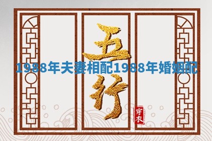 1988年夫妻相配_1988年婚姻配