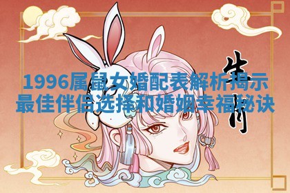 1996属鼠女婚配表解析揭示最佳伴侣选择和婚姻幸福秘诀