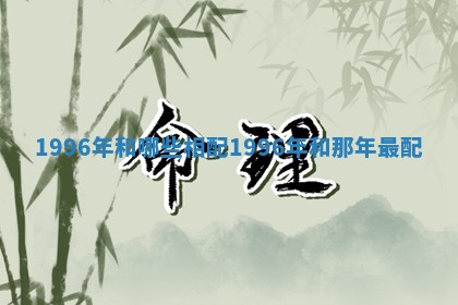 1996年和哪些相配 1996年和那年最配