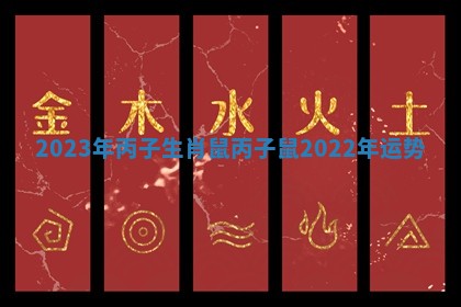 2023年丙子生肖鼠_丙子鼠2022年运势