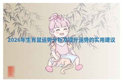 2026年生肖鼠运势分析及提升运势的实用建议