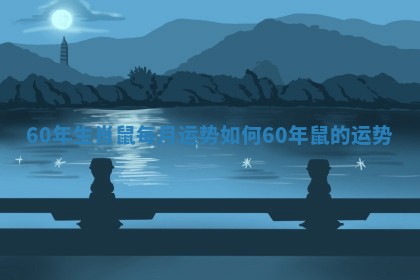 60年生肖鼠每月运势如何_60年鼠的运势