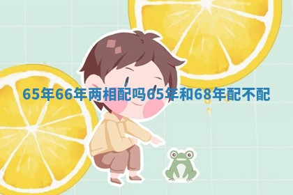 65年66年两相配吗 65年和68年配不配