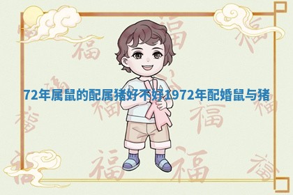 72年属鼠的配属猪好不好 1972年配婚鼠与猪