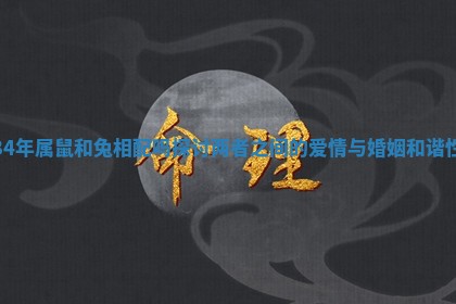 84年属鼠和兔相配吗探讨两者之间的爱情与婚姻和谐性