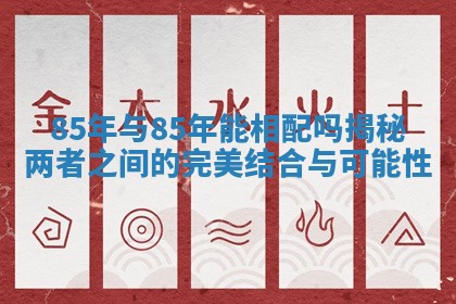 85年与85年能相配吗揭秘两者之间的完美结合与可能性
