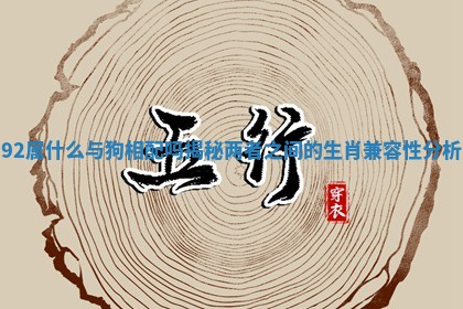 92属什么与狗相配吗揭秘两者之间的生肖兼容性分析 92属什么与狗相配吗揭秘两者之间的生肖兼容性分析