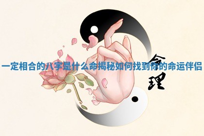 一定相合的八字是什么命揭秘如何找到你的命运伴侣