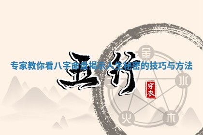 专家教你看八字命盘揭示人生秘密的技巧与方法 专家教你看八字命盘揭示人生秘密的技巧与方法