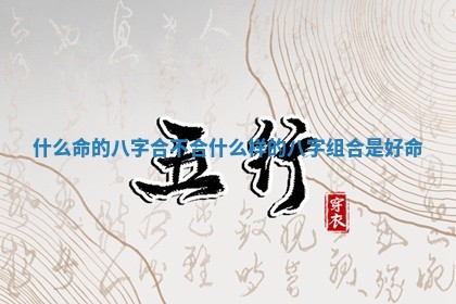 什么命的八字合不合 什么样的八字组合是好命