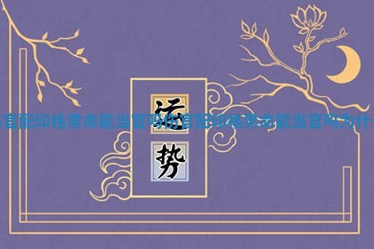 伤官配印格男命能当官吗 伤官配印格男命能当官吗为什么
