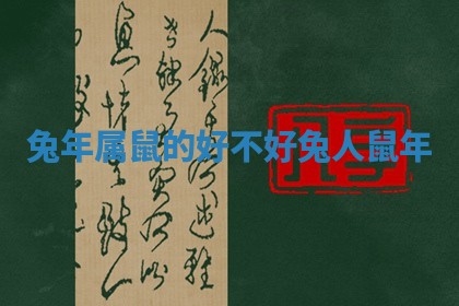 兔年属鼠的好不好 兔人鼠年