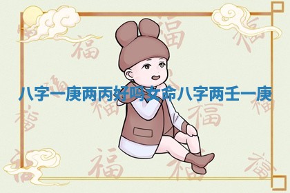 八字一庚两丙好吗女命 八字两壬一庚
