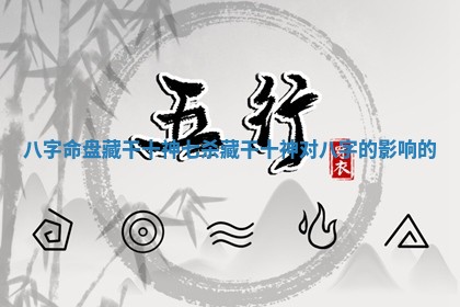 八字命盘藏干十神七杀_藏干十神对八字的影响的