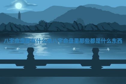 八字命盘都有什么命_八字命盘里那些都是什么东西