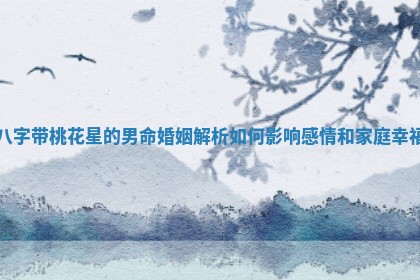 八字带桃花星的男命婚姻解析如何影响感情和家庭幸福