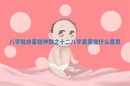 八字批命星宿神煞之十二_八字里星宿什么意思