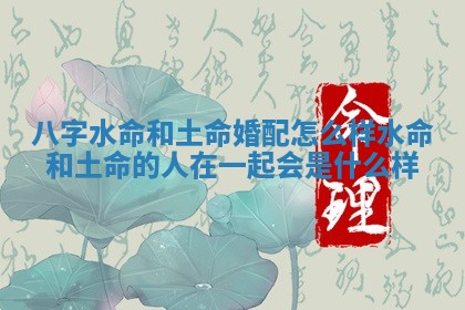 八字水命和土命婚配怎么样 水命和土命的人在一起会是什么样
