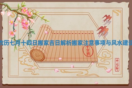 农历七月十四日搬家吉日解析搬家注意事项与风水建议