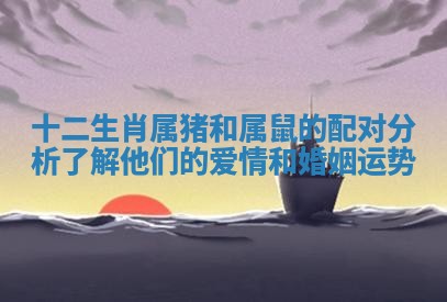 十二生肖属猪和属鼠的配对分析 了解他们的爱情和婚姻运势