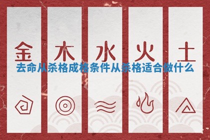 去命从杀格成格条件_从杀格适合做什么