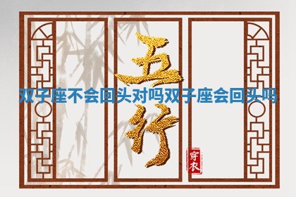 双子座不会回头对吗_双子座会回头吗