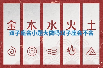 双子座会小题大做吗 双子座会不会