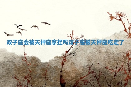 双子座会被天秤座拿捏吗_双子座被天秤座吃定了
