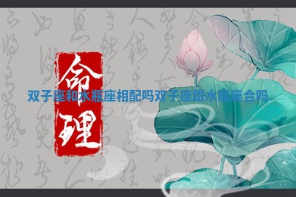 双子座和水瓶座相配吗 双子座跟水瓶座合吗