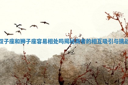 双子座和狮子座容易相处吗揭秘两者的相互吸引与挑战