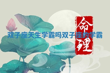 双子座天生学霸吗 双子座的学霸 双子座天生学霸吗 双子座的学霸