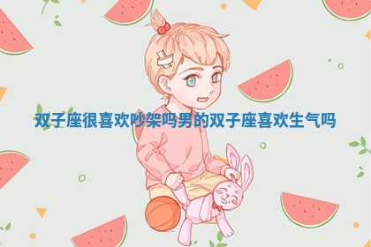 双子座很喜欢吵架吗男的 双子座喜欢生气吗