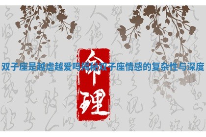 双子座是越虐越爱吗揭秘双子座情感的复杂性与深度