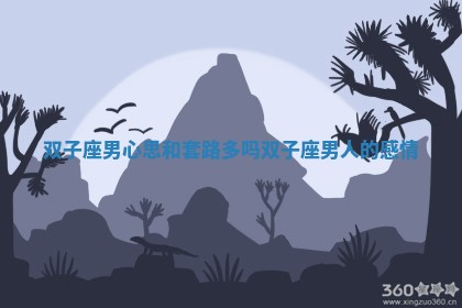 双子座男心思和套路多吗 双子座男人的感情