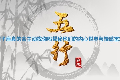 双子座真的会主动找你吗揭秘他们的内心世界与情感需求