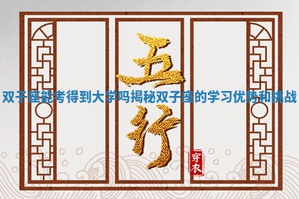 双子座能考得到大学吗揭秘双子座的学习优势和挑战