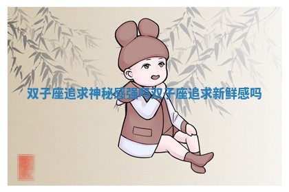 双子座追求神秘感强吗_双子座追求新鲜感吗