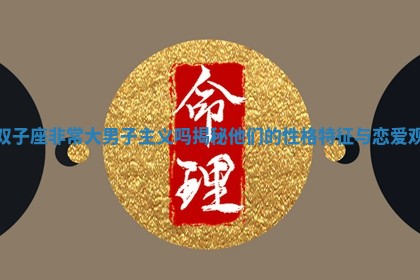 双子座非常大男子主义吗揭秘他们的性格特征与恋爱观