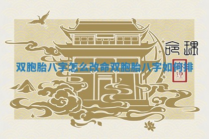 双胞胎八字怎么改命_双胞胎八字如何排