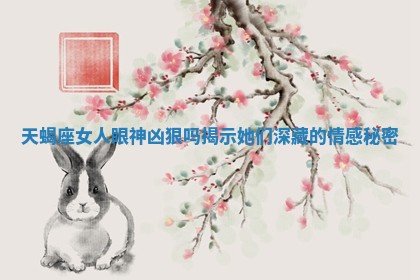 天蝎座女人眼神凶狠吗揭示她们深藏的情感秘密