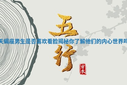 天蝎座男生是否喜欢看脸揭秘你了解他们的内心世界吗