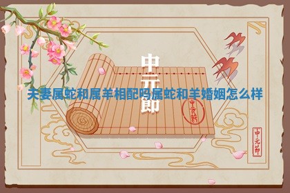 夫妻属蛇和属羊相配吗 属蛇和羊婚姻怎么样