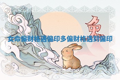 女命偏财格遇偏印多_偏财格遇到偏印 女命偏财格遇偏印多_偏财格遇到偏印