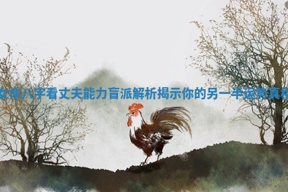 女命八字看丈夫能力盲派解析揭示你的另一半运势真相