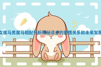 女属马男属马相配分析揭秘适合的爱情关系和未来发展