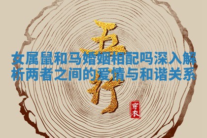 女属鼠和马婚姻相配吗深入解析两者之间的爱情与和谐关系 女属鼠和马婚姻相配吗深入解析两者之间的爱情与和谐关系