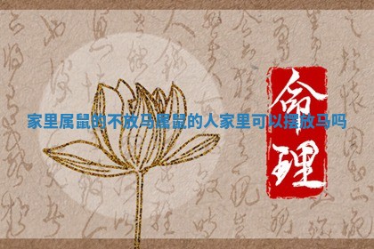 家里属鼠的不放马_属鼠的人家里可以摆放马吗