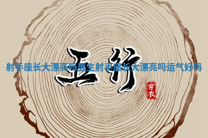 射手座长大漂亮吗男生_射手座长大漂亮吗运气好吗