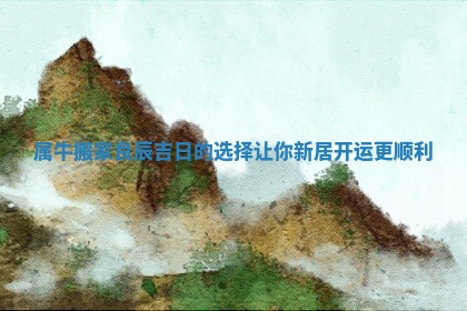 属牛搬家良辰吉日的选择让你新居开运更顺利 属牛搬家良辰吉日的选择让你新居开运更顺利