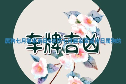 属狗七月搬家吉日6_农历七月搬家黄道吉日属狗的